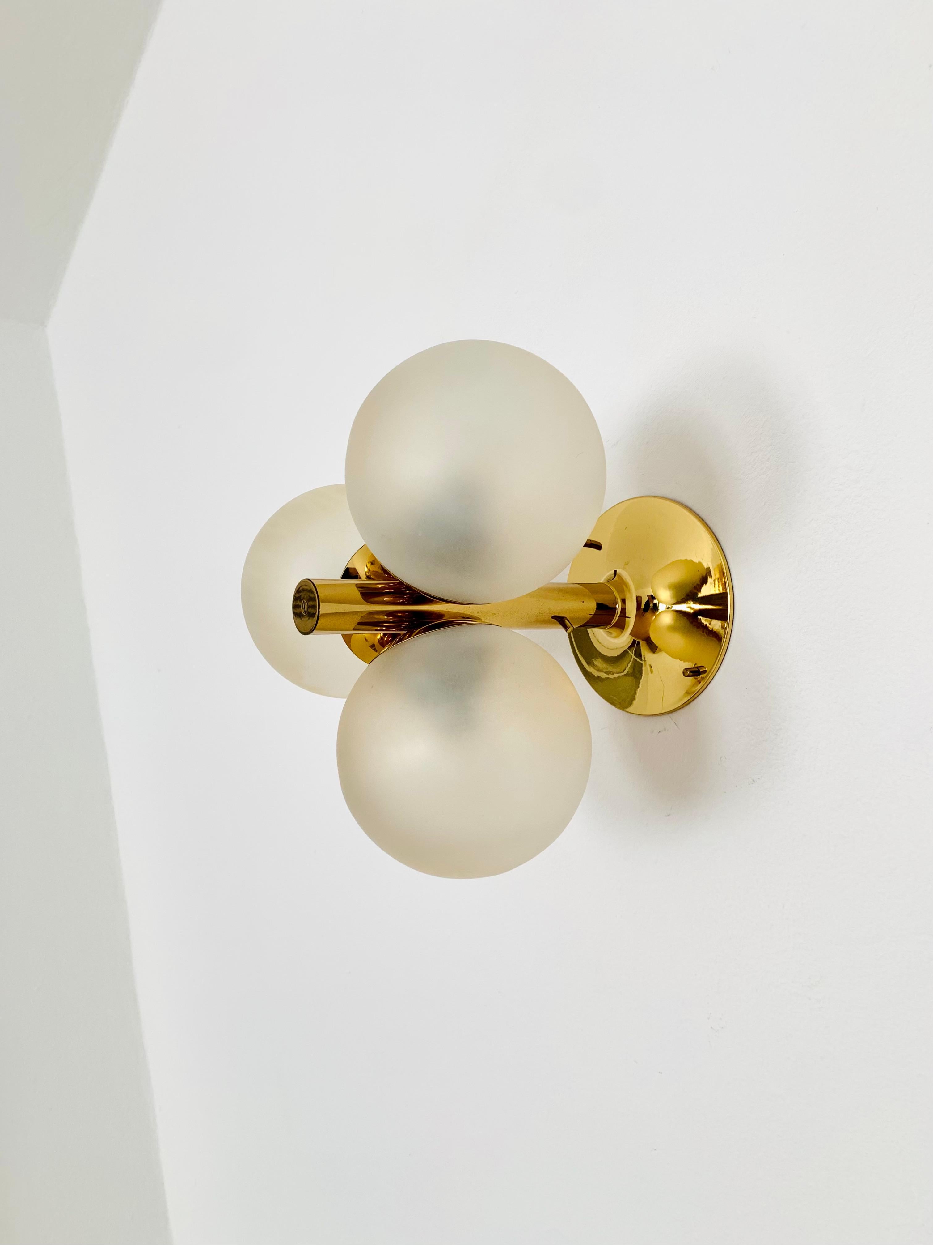 Brass Sputnik Flush Lamp In Good Condition For Sale In München, DE