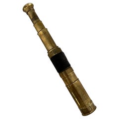 Brass Spyglass Collapsible Telescope with Leather Handle 