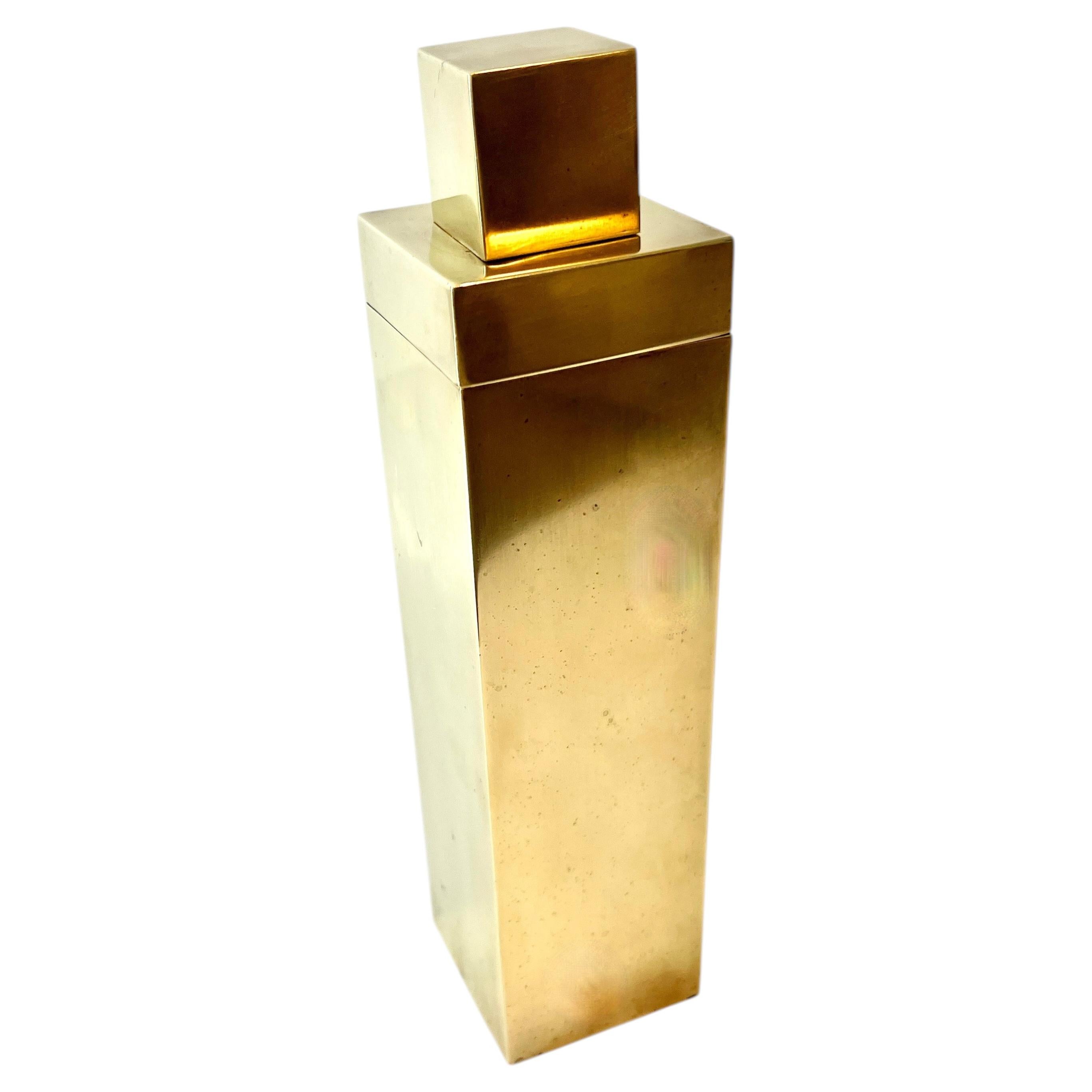 Brass Square Cocktail Shaker