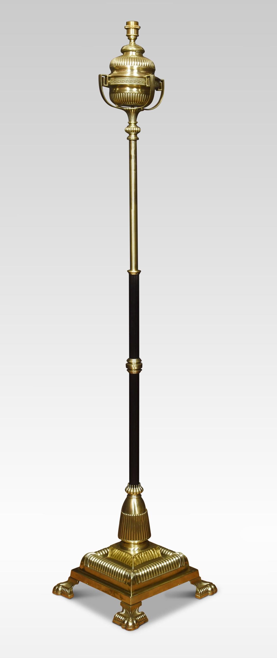 antique brass standard lamp