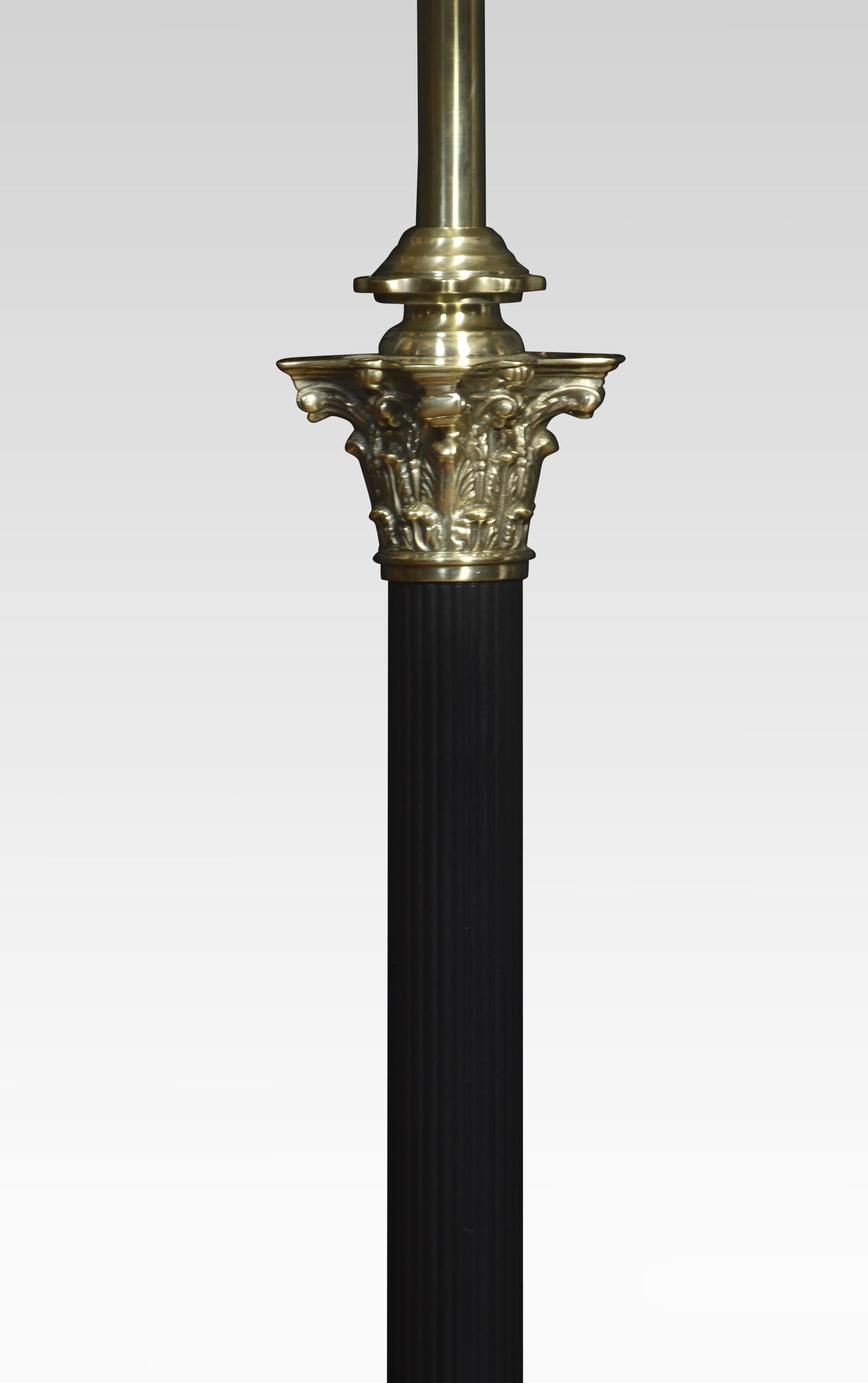 British Brass standard lamp For Sale