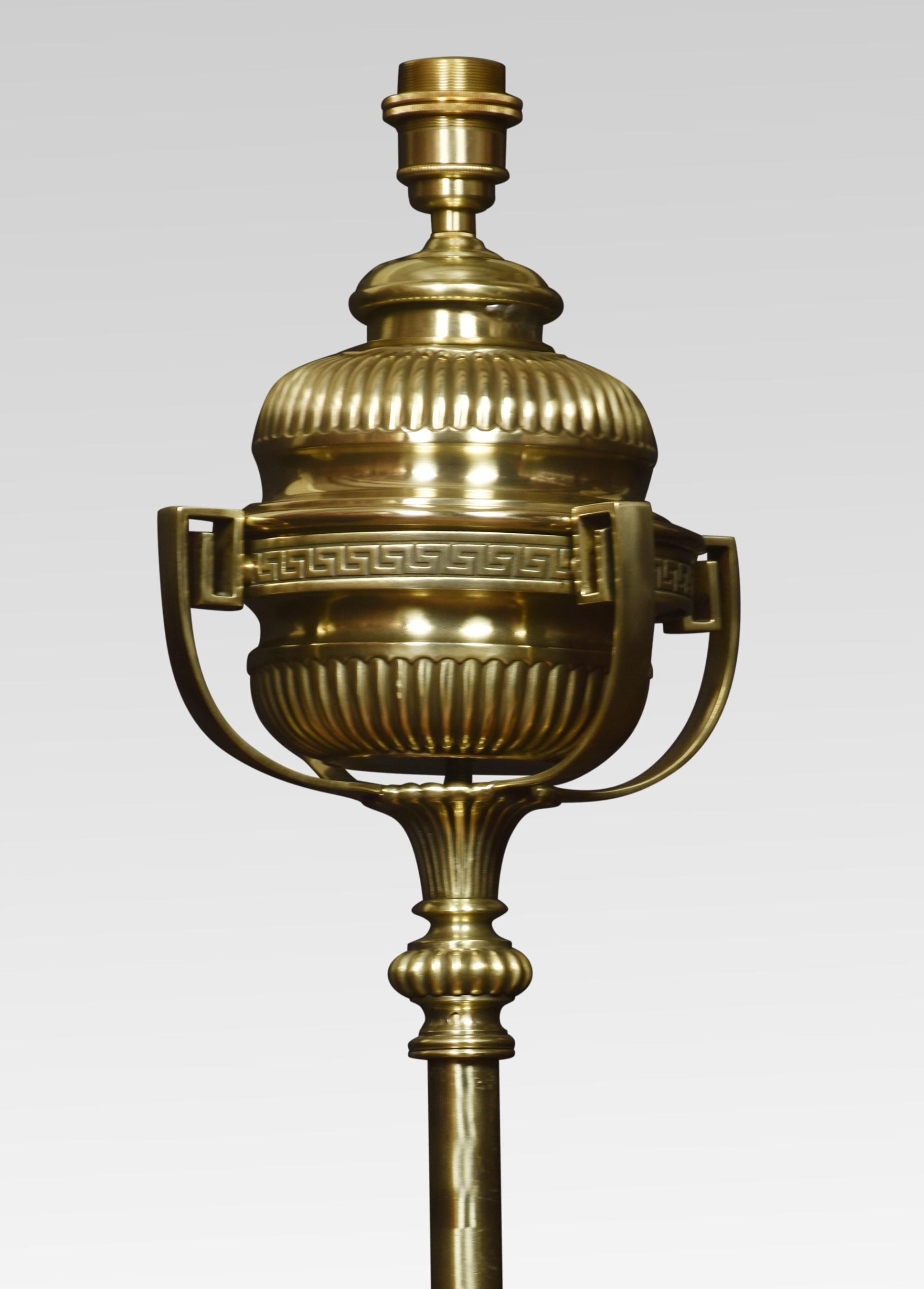 brass standard lamp antique