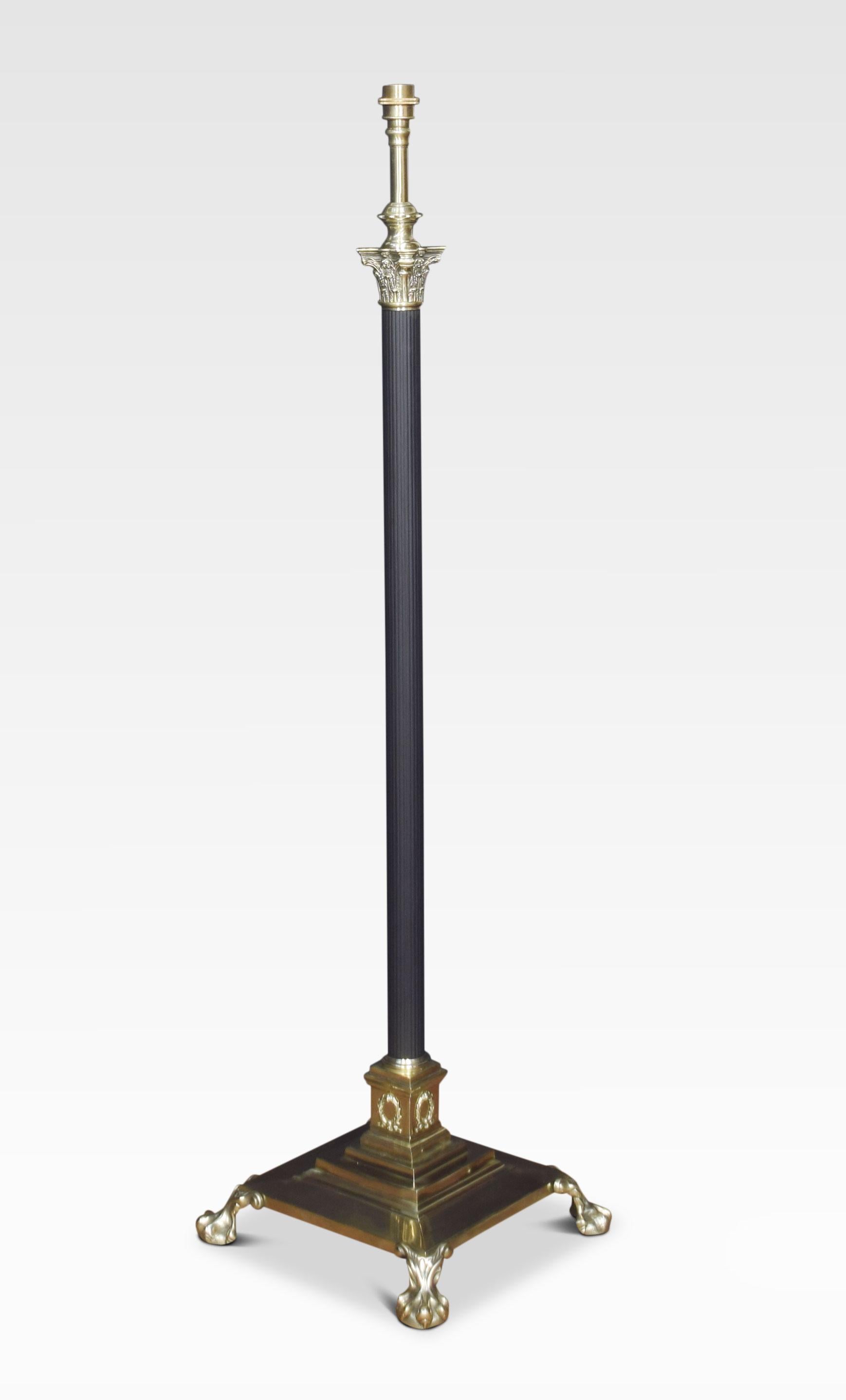 20th Century Brass Standard Lamp