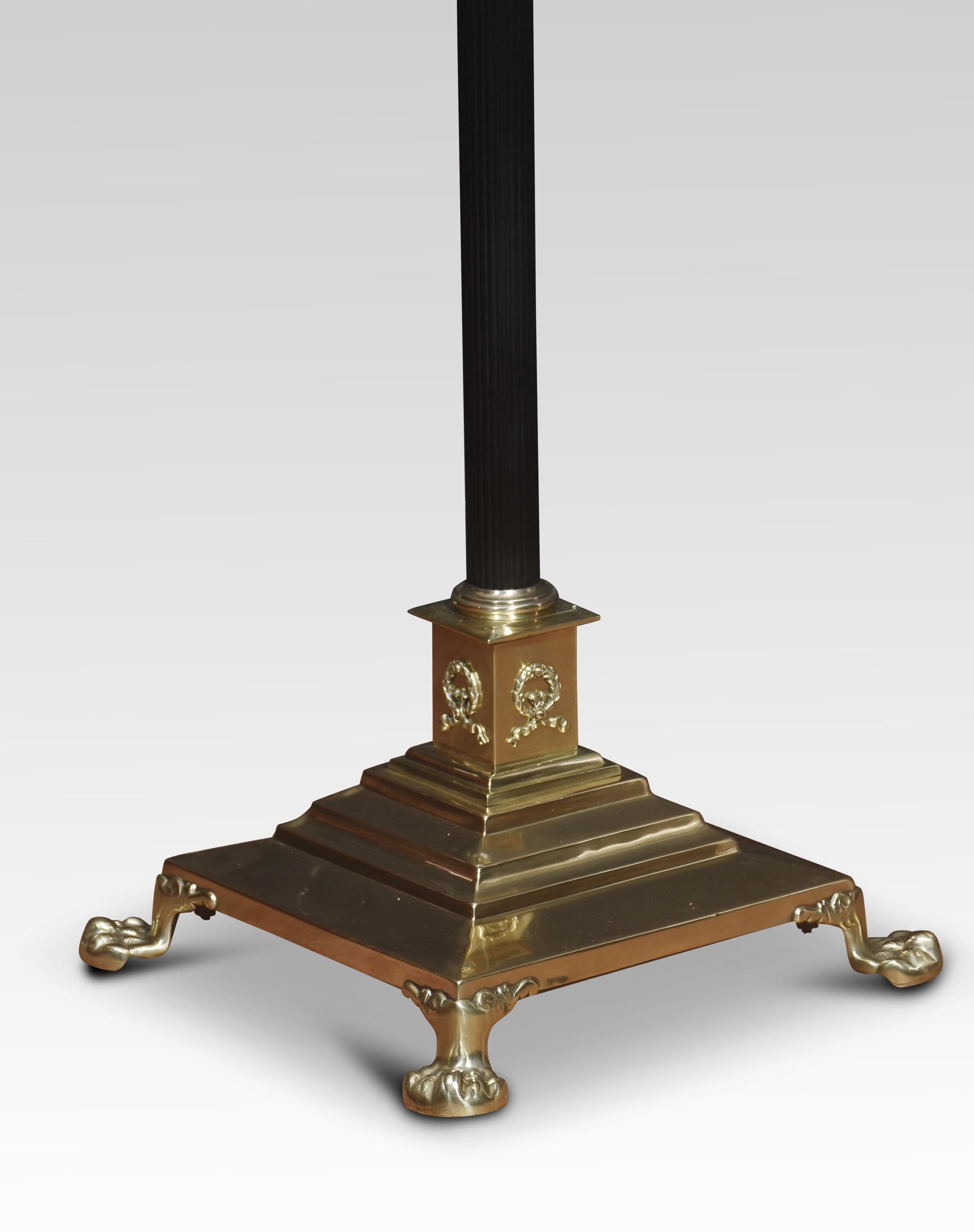 19th Century Brass standard lamp For Sale