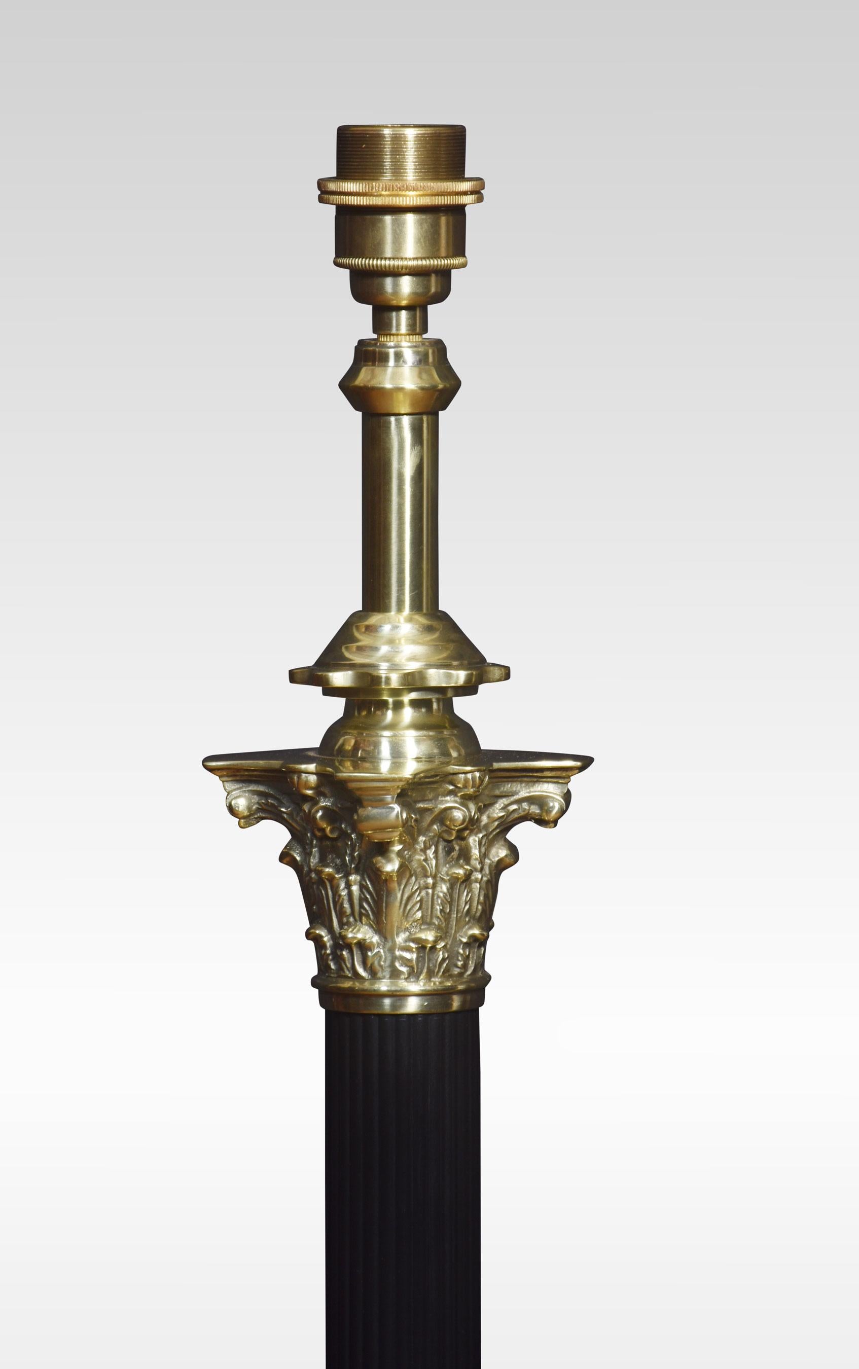 Brass standard lamp For Sale 1