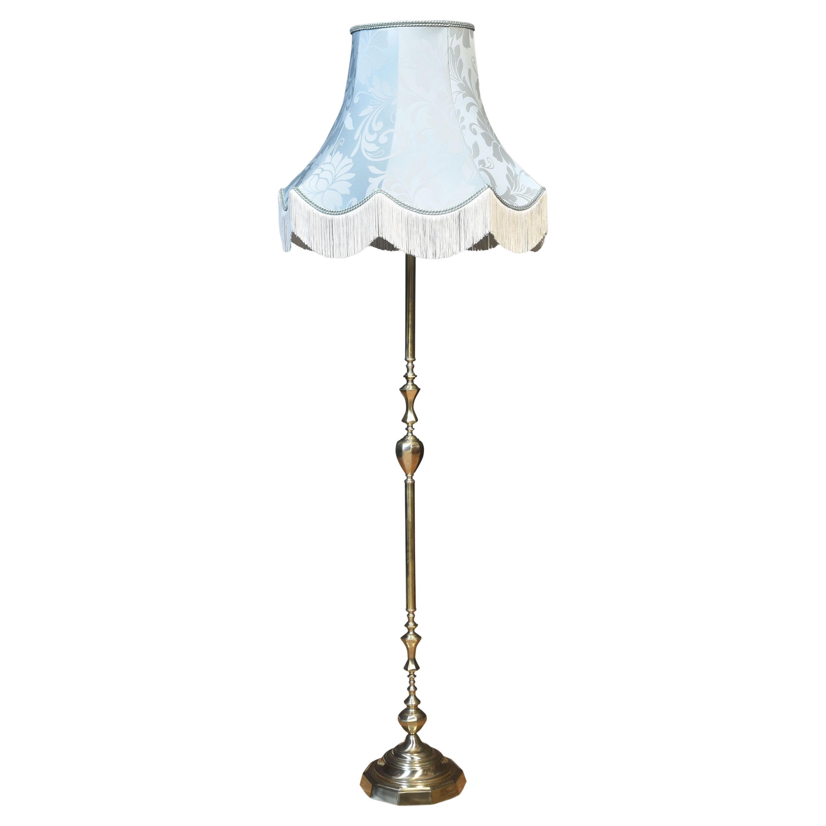 Brass standard lamp