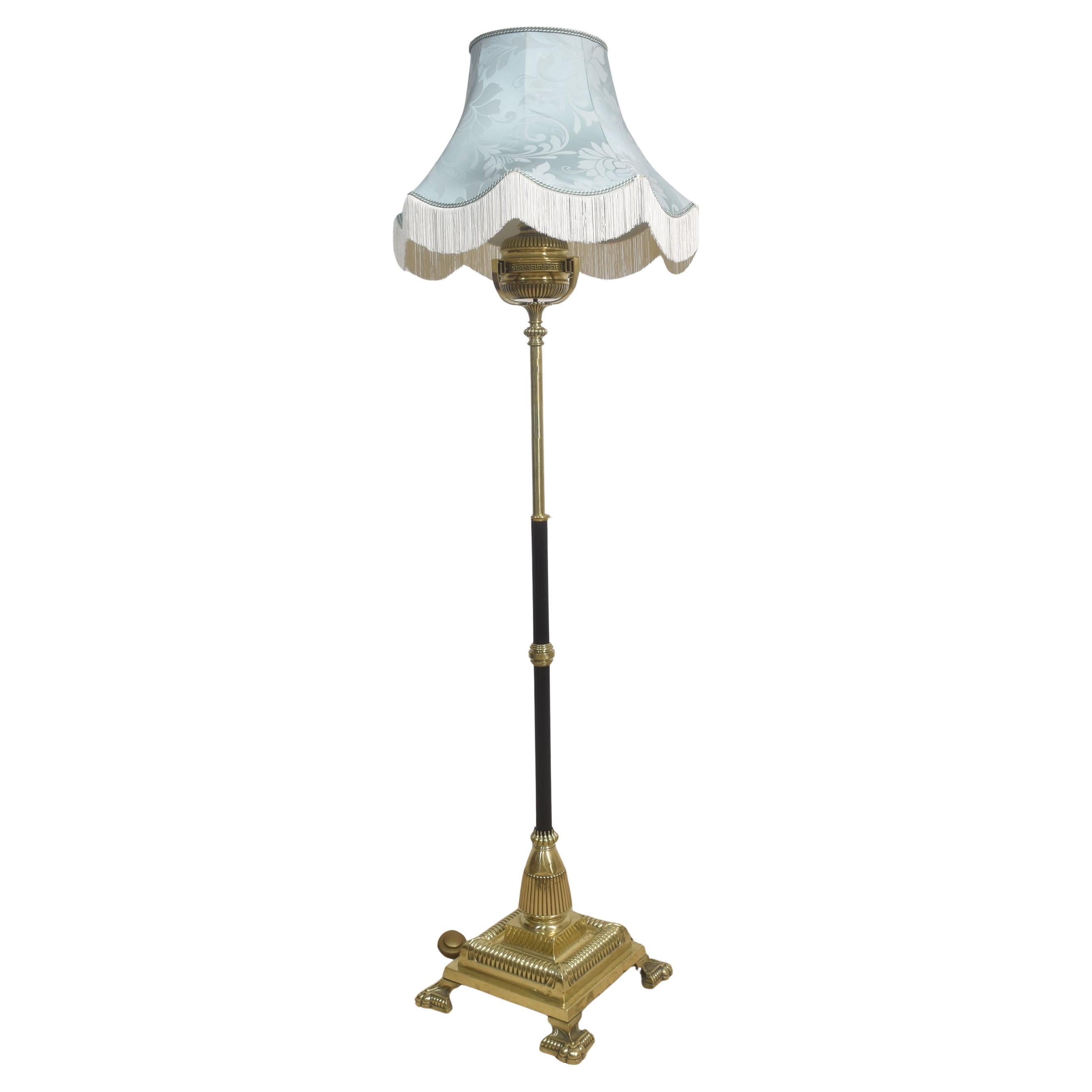 Brass standard lamp