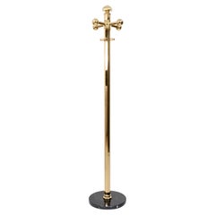 Brass Standing Coatrack Hollywood Regency