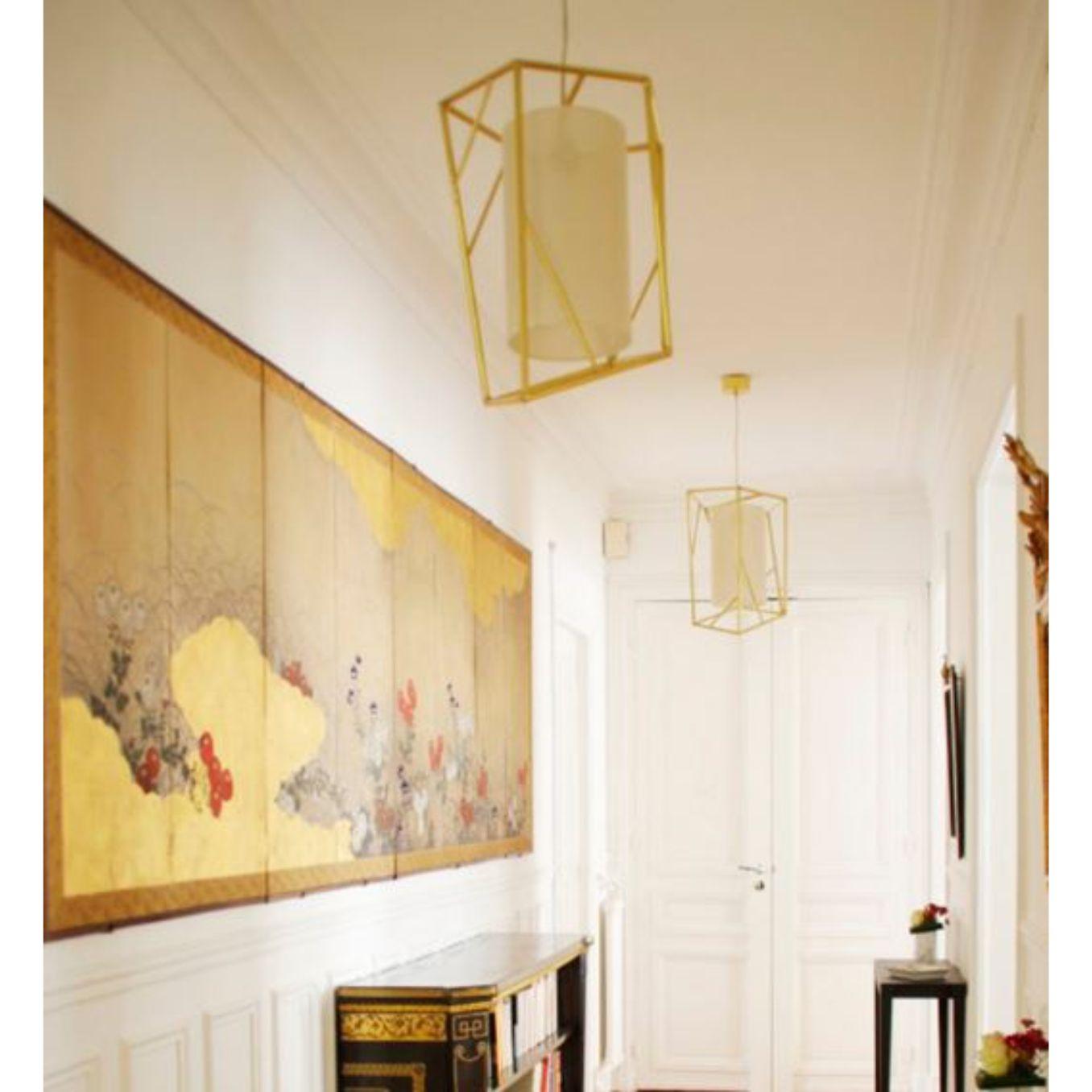 Brass Star III Suspension Lamp by Dooq In New Condition For Sale In Geneve, CH