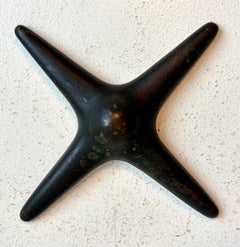 Brass Star Paperweight by C. Auböck II, Werkstätte Carl Auböck, Austria, 1950's
