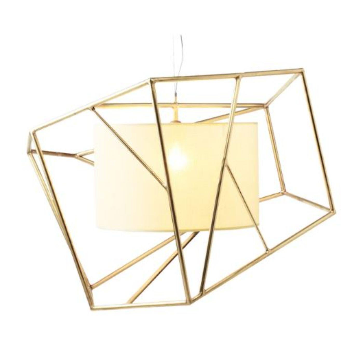 Brass Star suspension lamp by Dooq.
Dimensions: W 80 x D 80 x H 70 cm
Materials: lacquered metal, polished or satin metal, brass.
abat-jour: linen
Also available in different colors and materials.

Information:
230V/50Hz
E27/1x20W