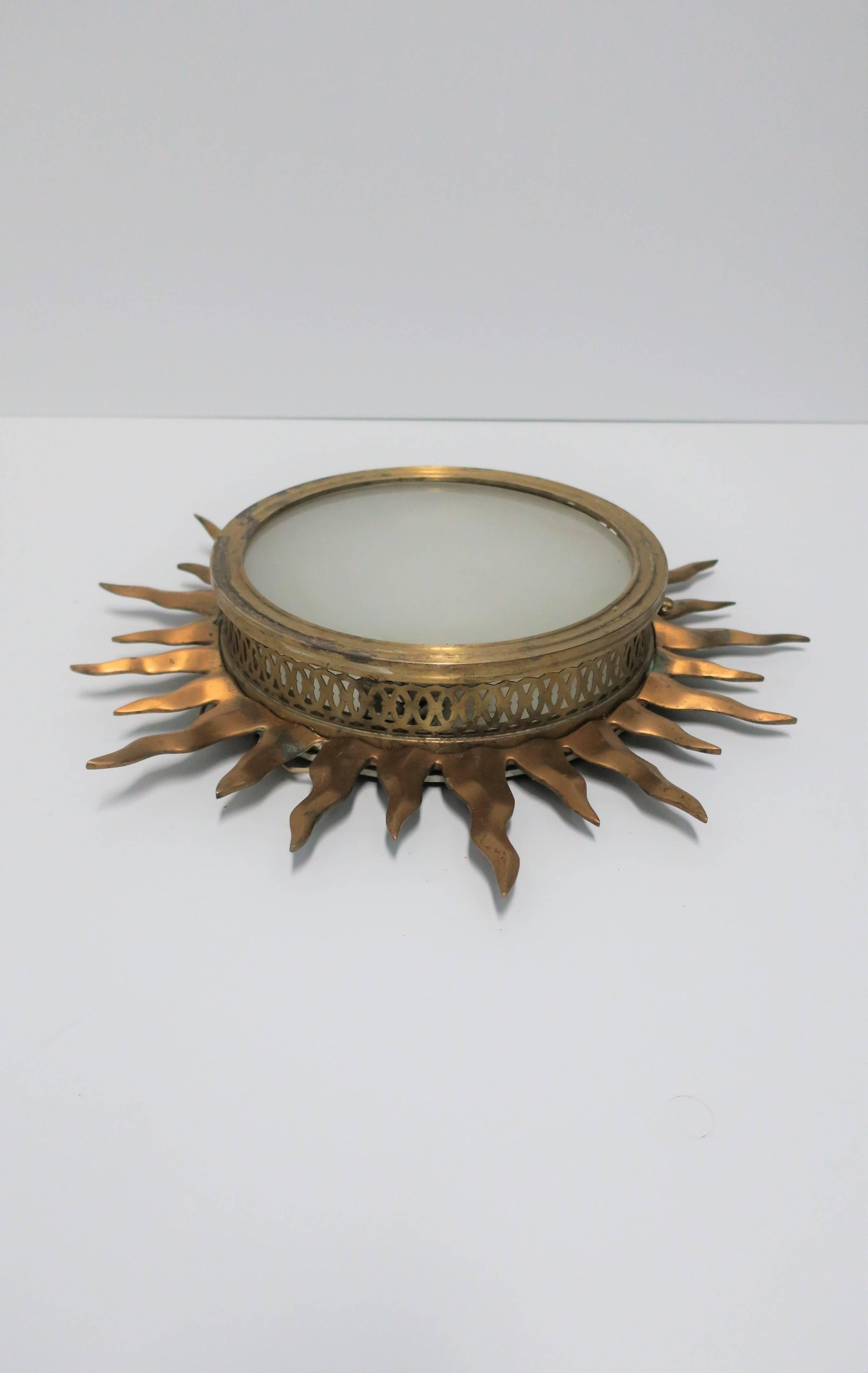 Brass Starburst Flush Mount Ceiling Lights 1