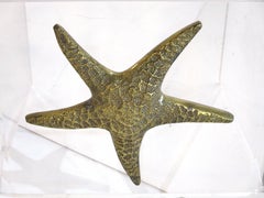 Scultura / fermacarte in ottone a forma di stella marina