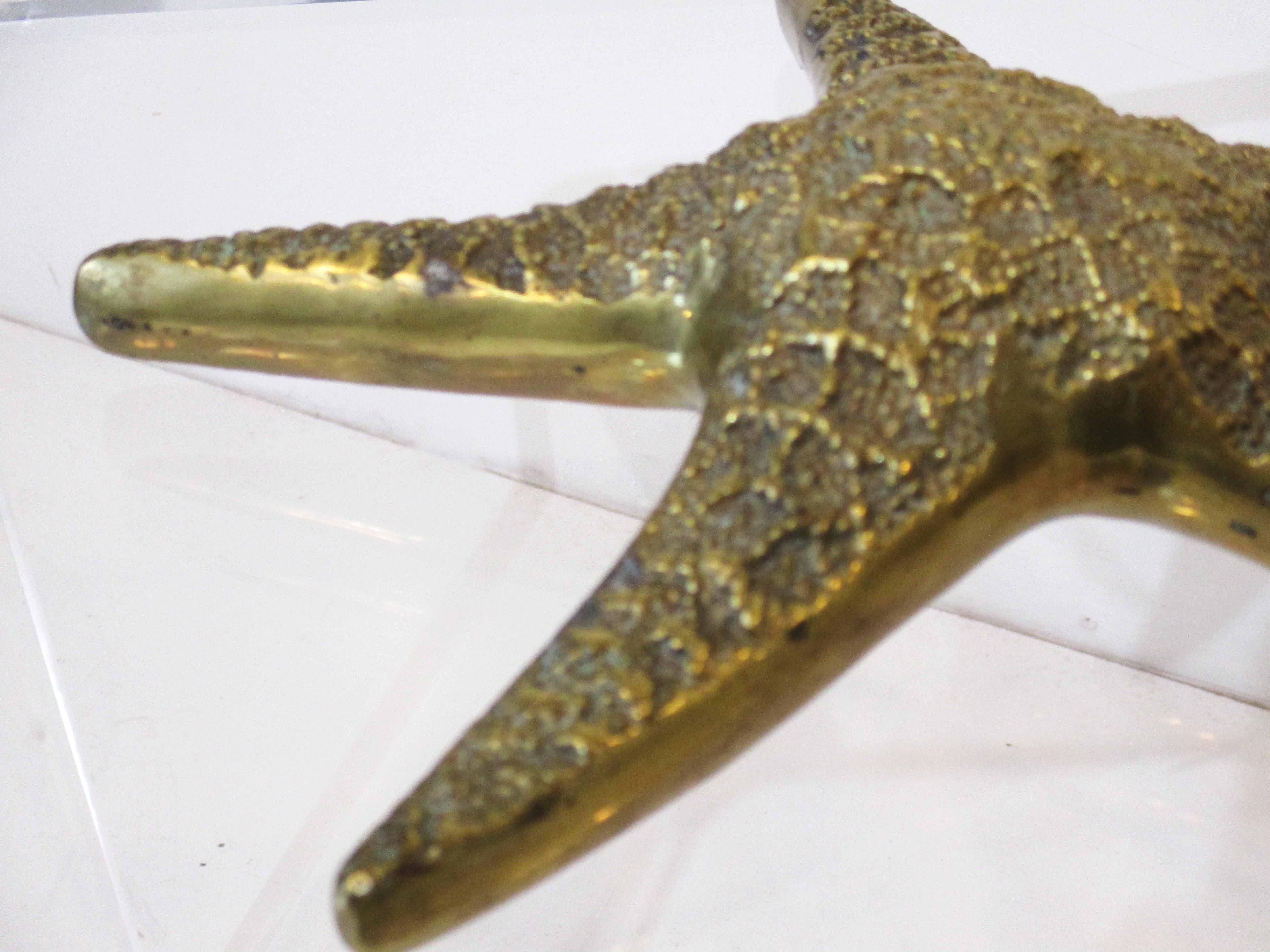 Modern Brass Starfish Sculpture / Paperweight For Sale