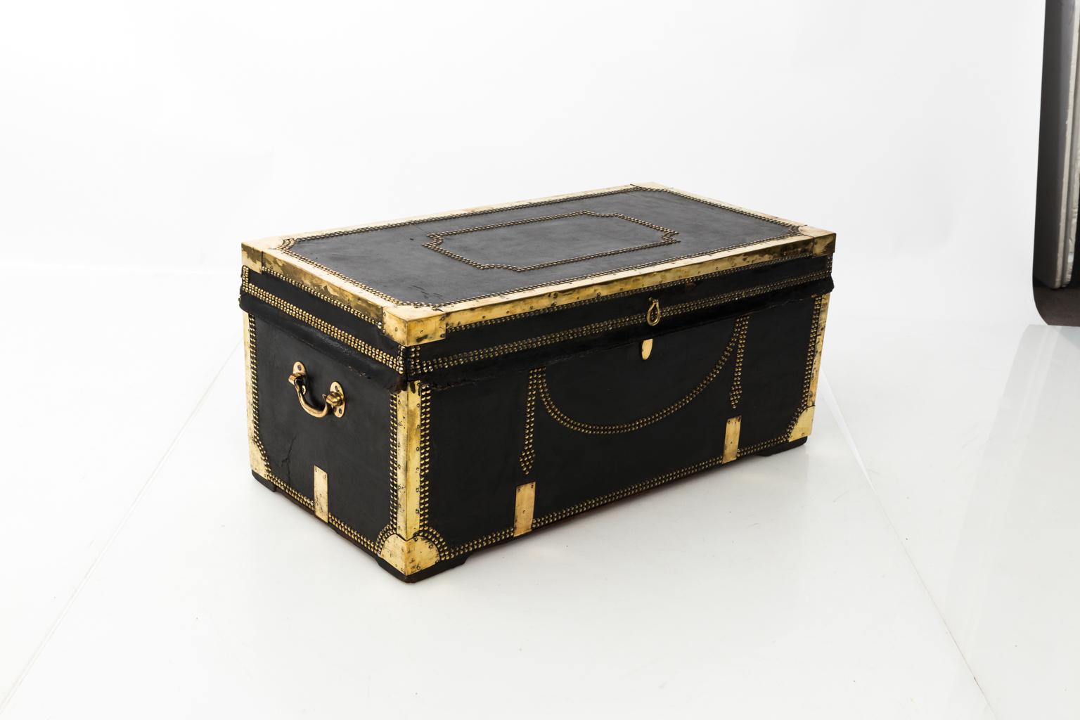 Brass Steam Ship Trunk, circa 1840 6