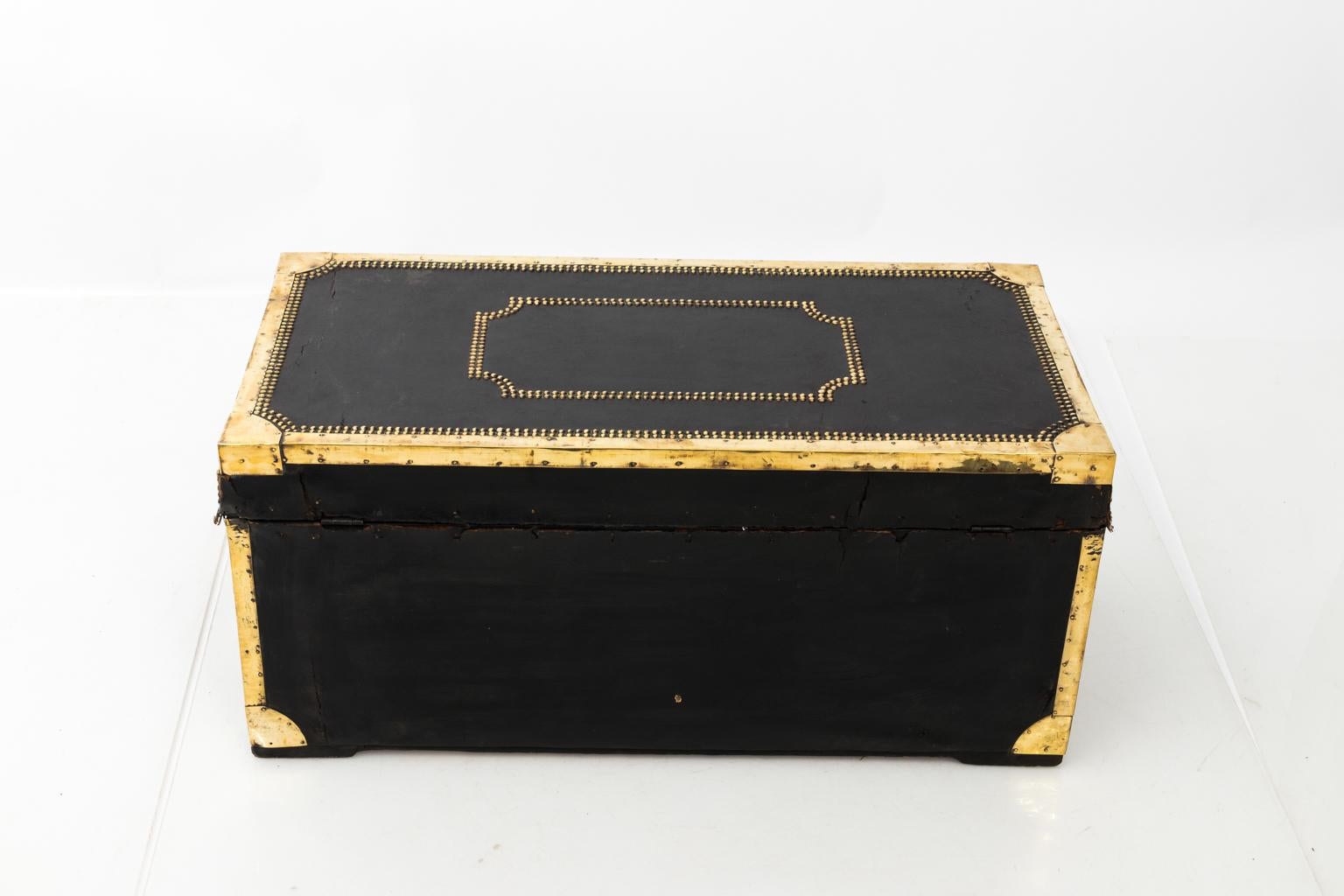 Brass Steam Ship Trunk, circa 1840 3