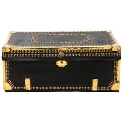 Antique Brass Steam Ship Trunk, circa 1860