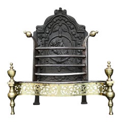 Antique Brass & Steel Firegrate