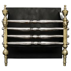 Brass & Steel Firegrate in the Regency Style