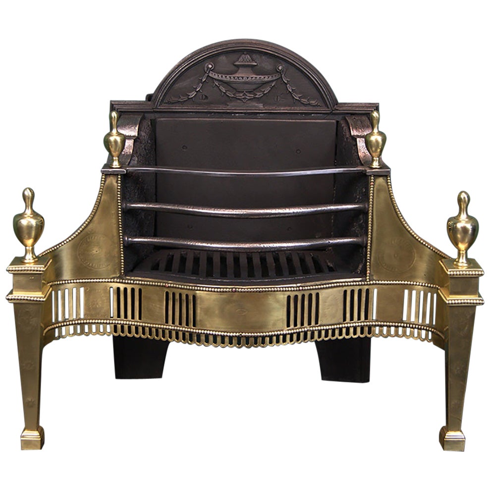 Brass & Steel Free-Standing Fire Grate