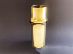 Brass & Steel Vase Abstract Mid-Century Studio Art, 1960s West Germany
