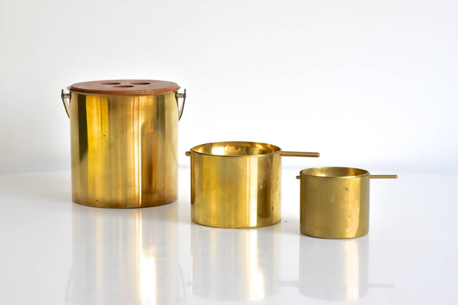 Mid-20th Century Brass Stelton Arne Jacobsen Ice Bucket Made in Denmark