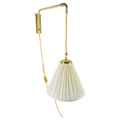 Messing Stem Ausziehbar und Kabel höhenverstellbar Art Deco Wandleuchte 1920er Jahre