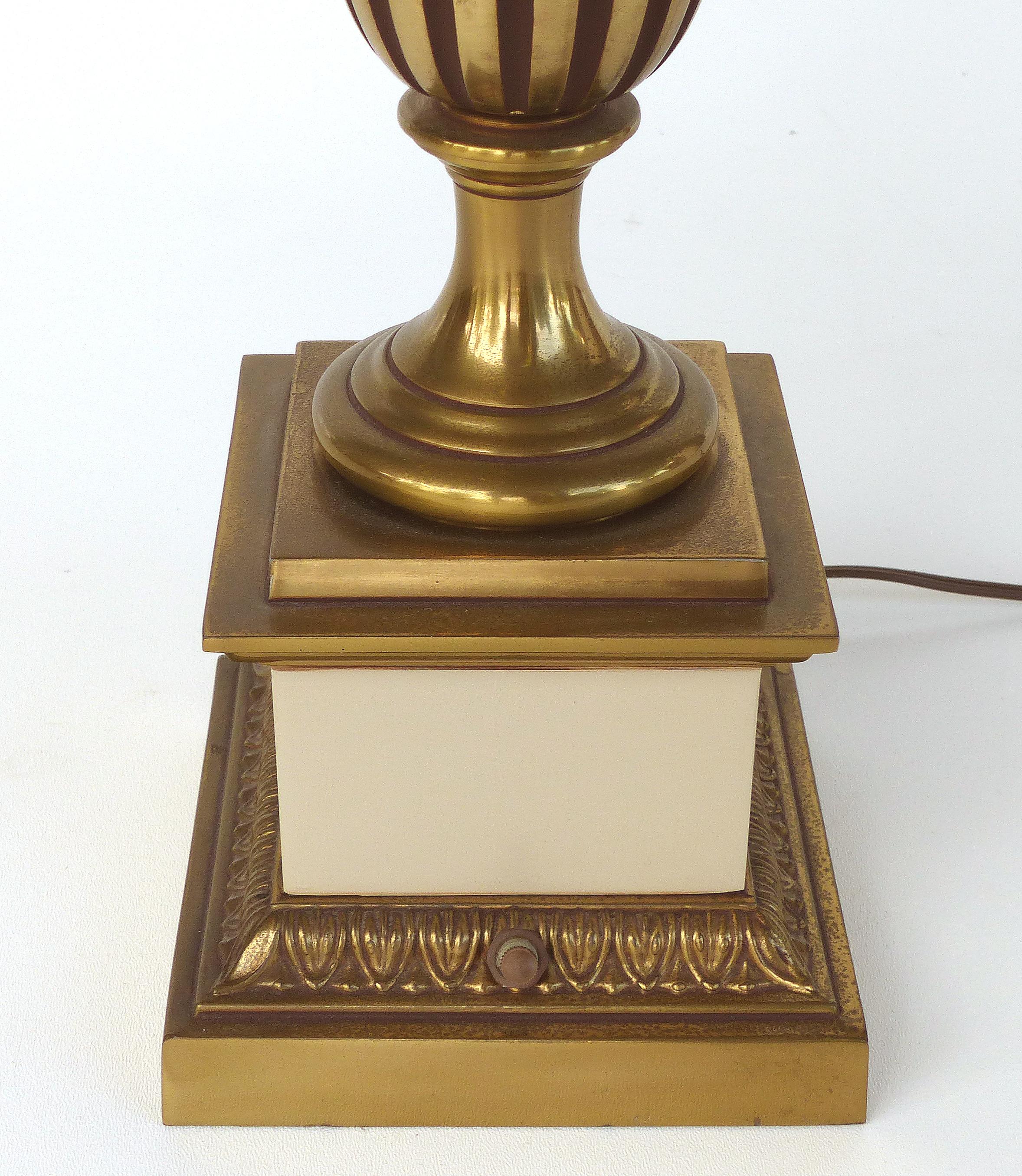 American Brass Stiffel Table Lamps, Pair