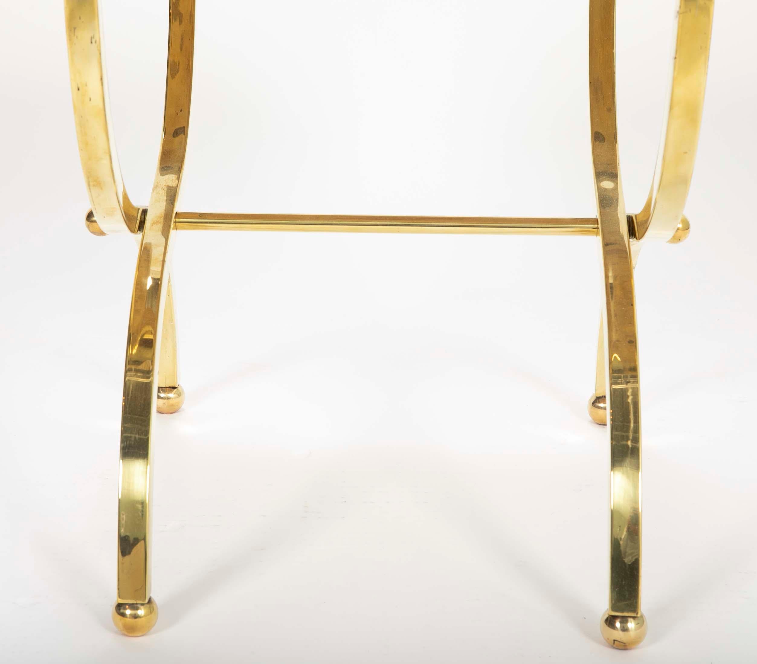 Brass Stool in the Manner of Billy Haines by Jebejian Brothers 7