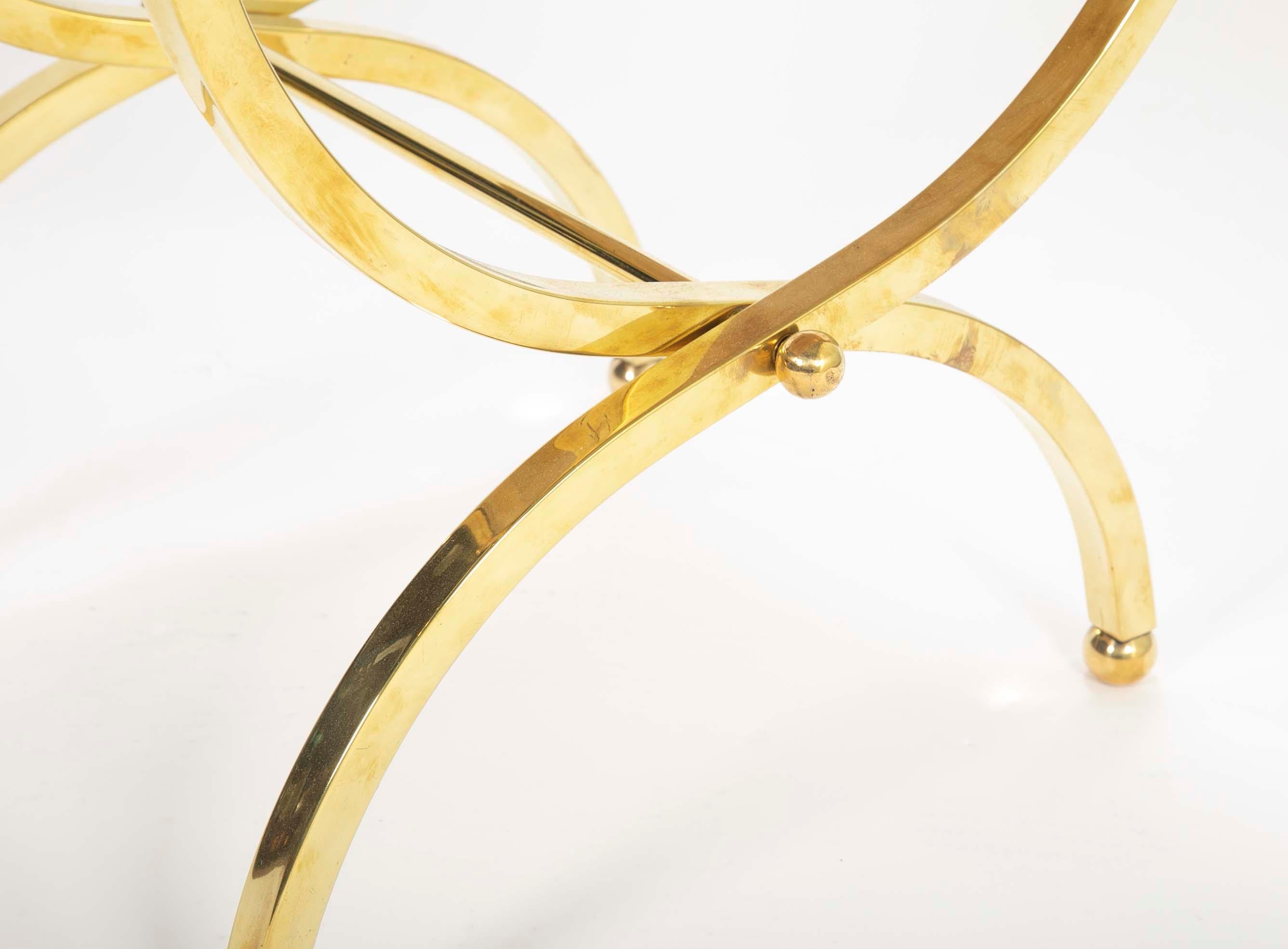 Brass Stool in the Manner of Billy Haines by Jebejian Brothers 2