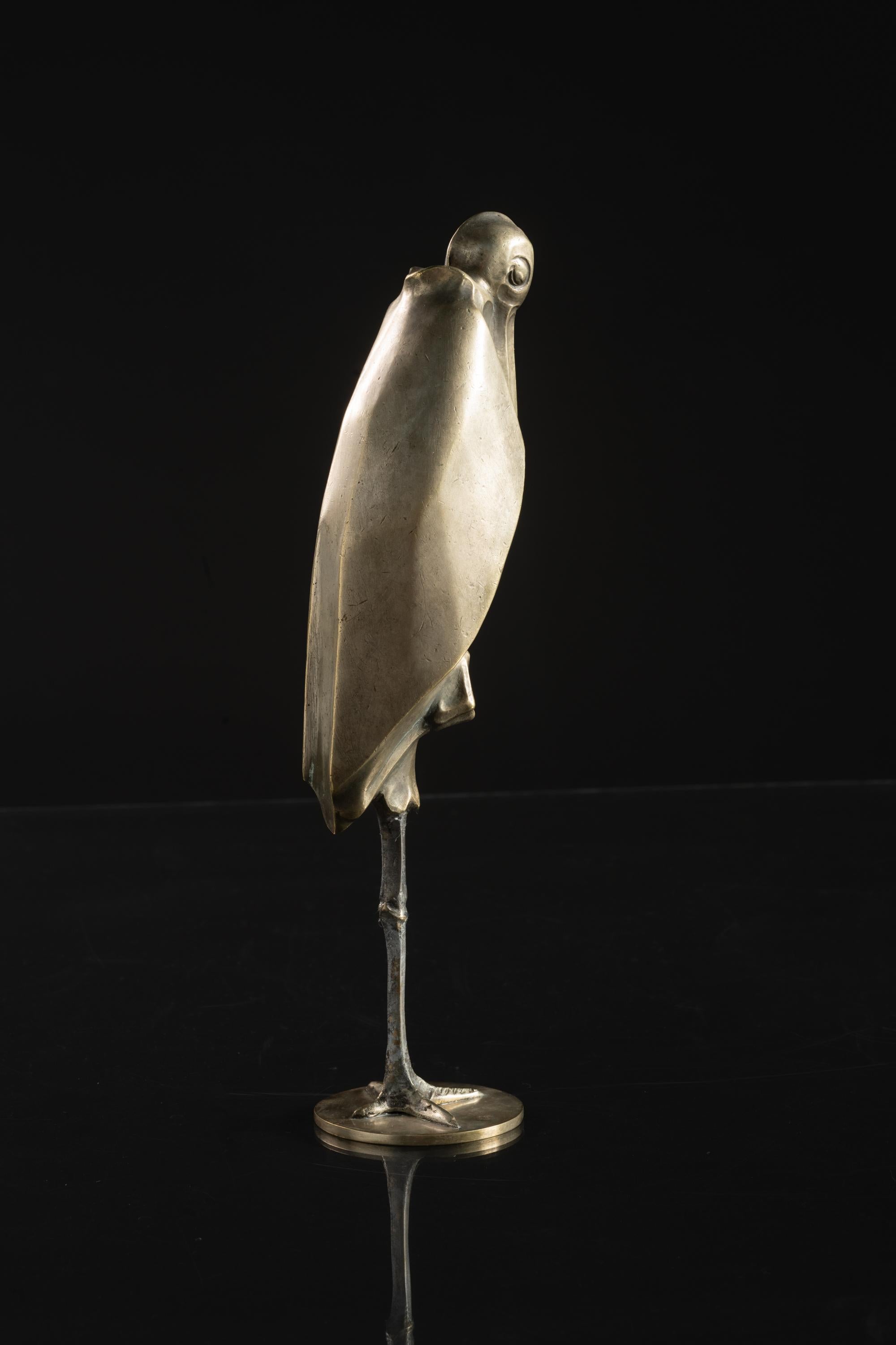 Scultura di cicogna in ottone di Karl Hagenauer per Werkstatte Hagenauer Wein in vendita 2