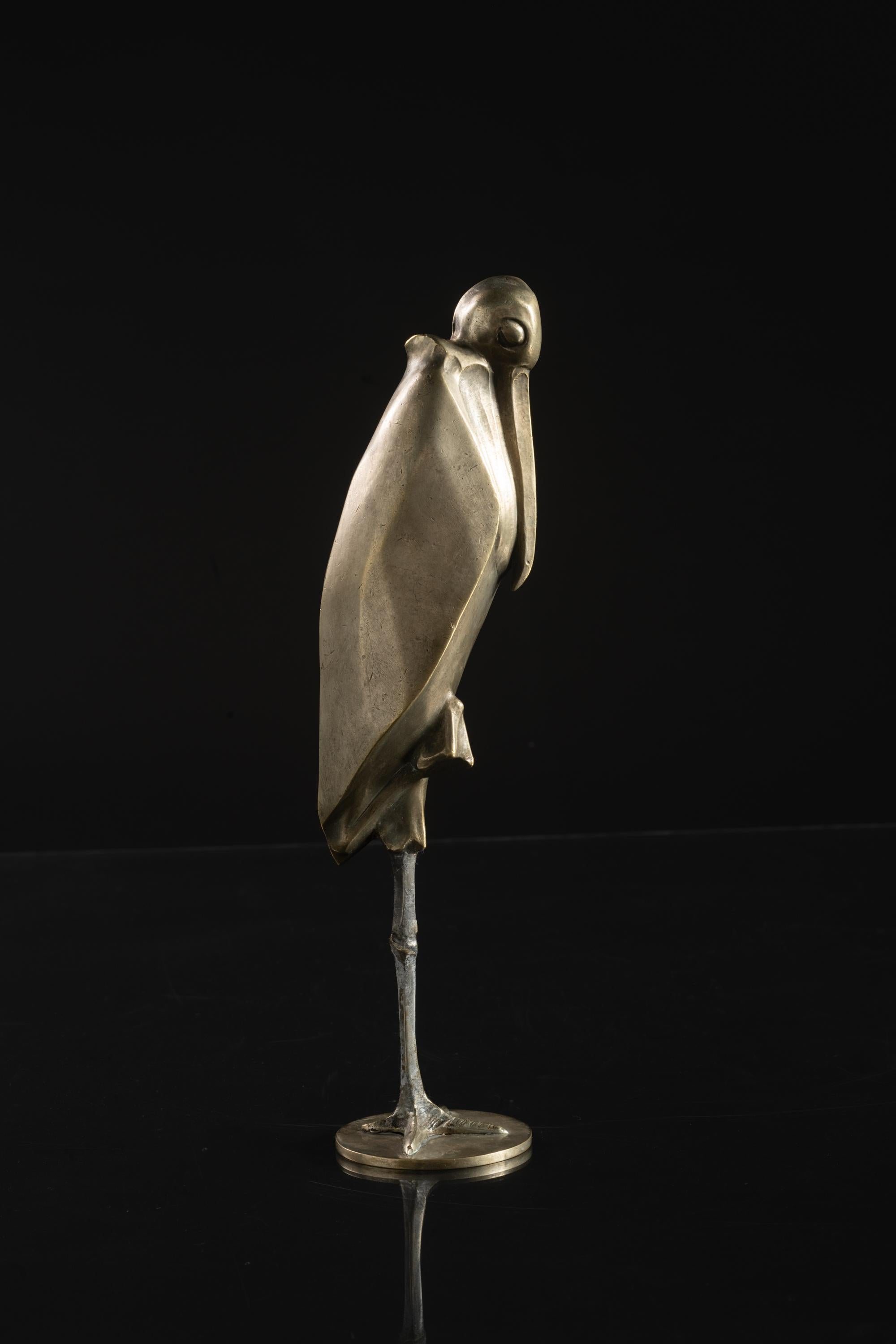 Scultura di cicogna in ottone di Karl Hagenauer per Werkstatte Hagenauer Wein in vendita 3