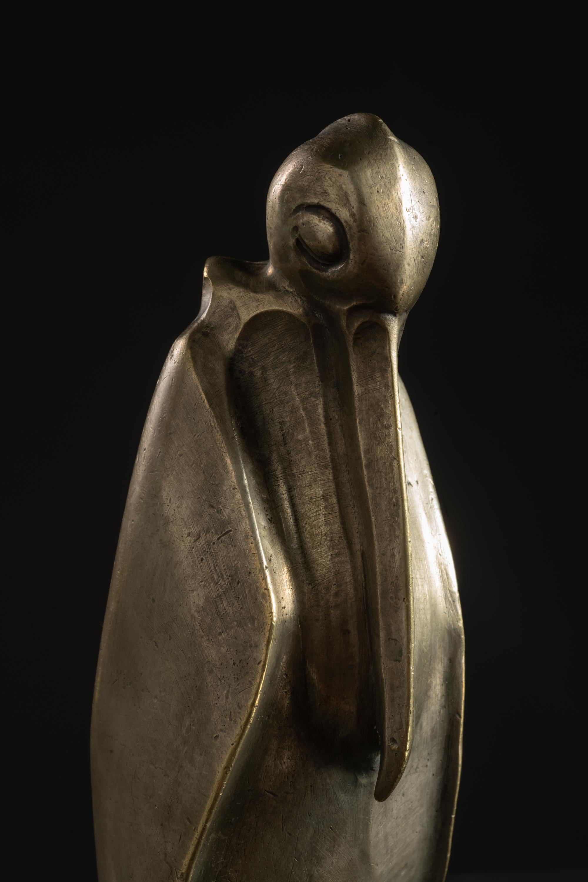 Scultura di cicogna in ottone di Karl Hagenauer per Werkstatte Hagenauer Wein in vendita 6