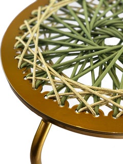 Stretch-Hocker aus Messing