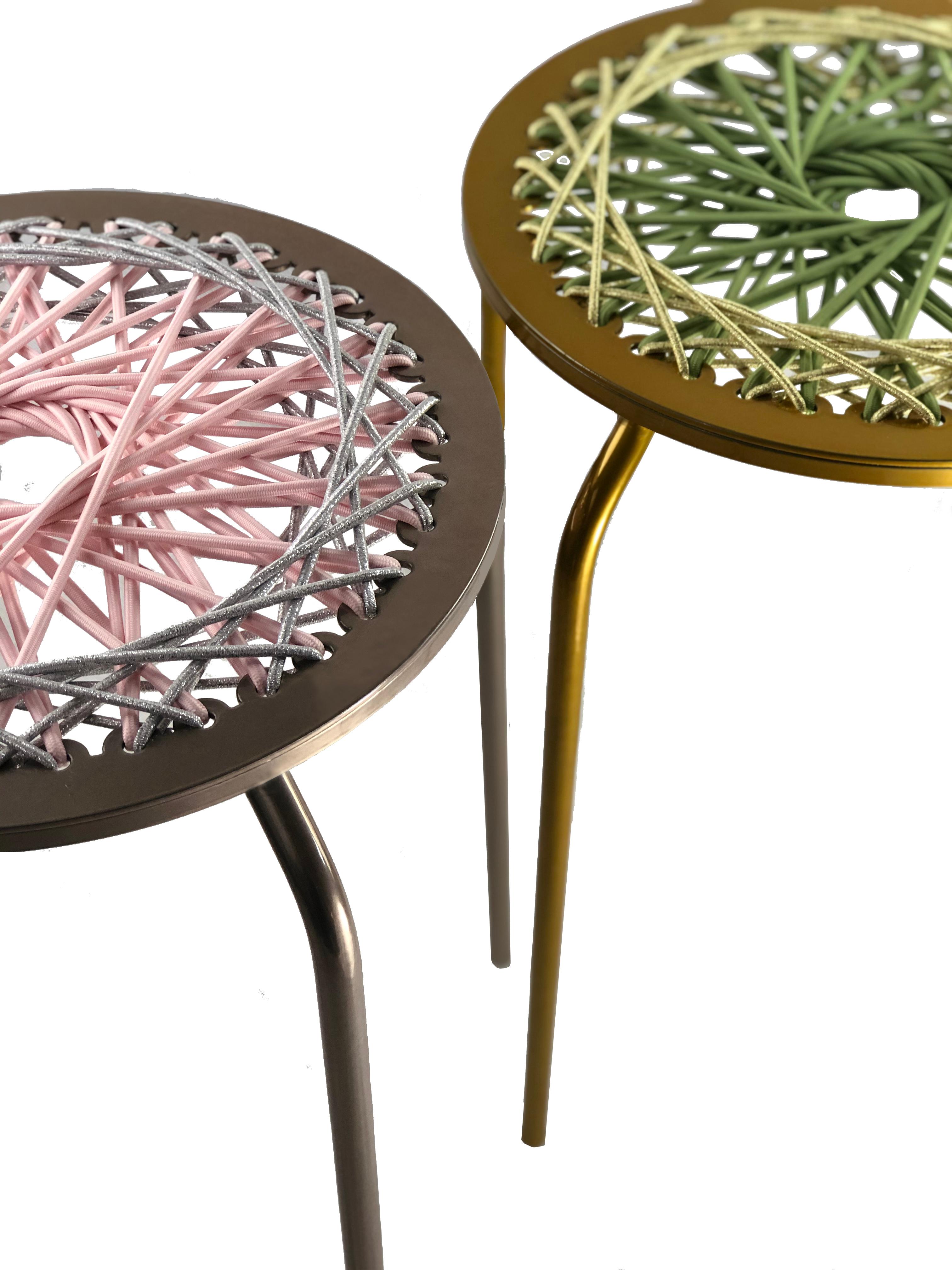 Moderno Sgabello elastico in ottone in vendita