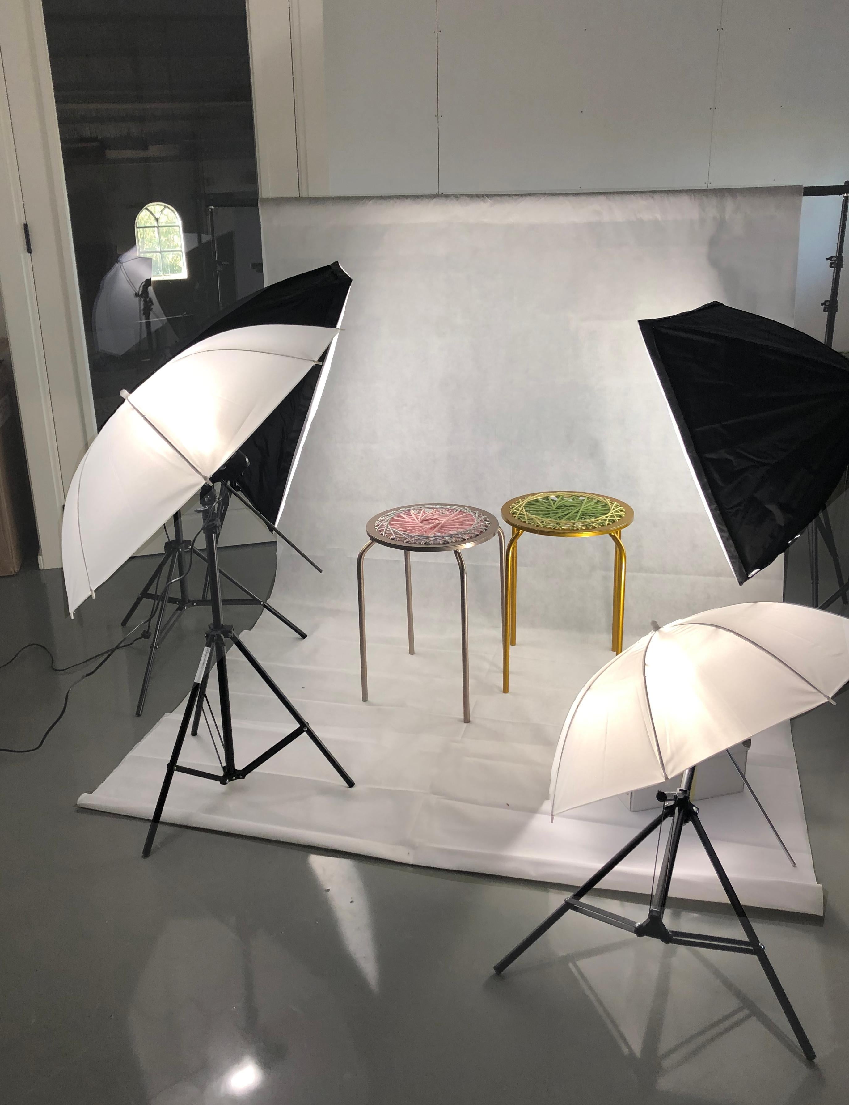 Olandese Sgabello elastico in ottone in vendita