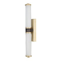 Applique en verre et structure en laiton par Bronzetto