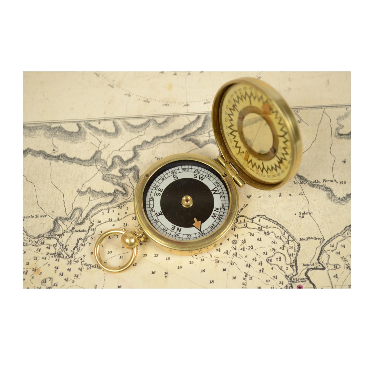 Early 20th Century Brass Survey Compass the Magnapole