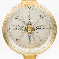 Brass surveying compass by W & S Jones of London