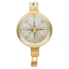 Brass surveying compass by W & S Jones of London