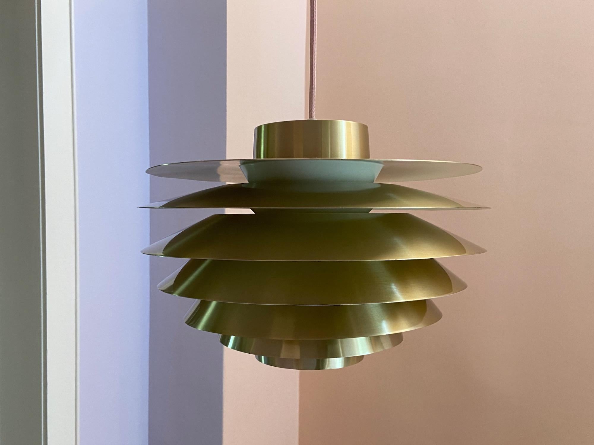 Brass Sven Middelboe Verona Pendant by Nordisk Solar, Denmark 11