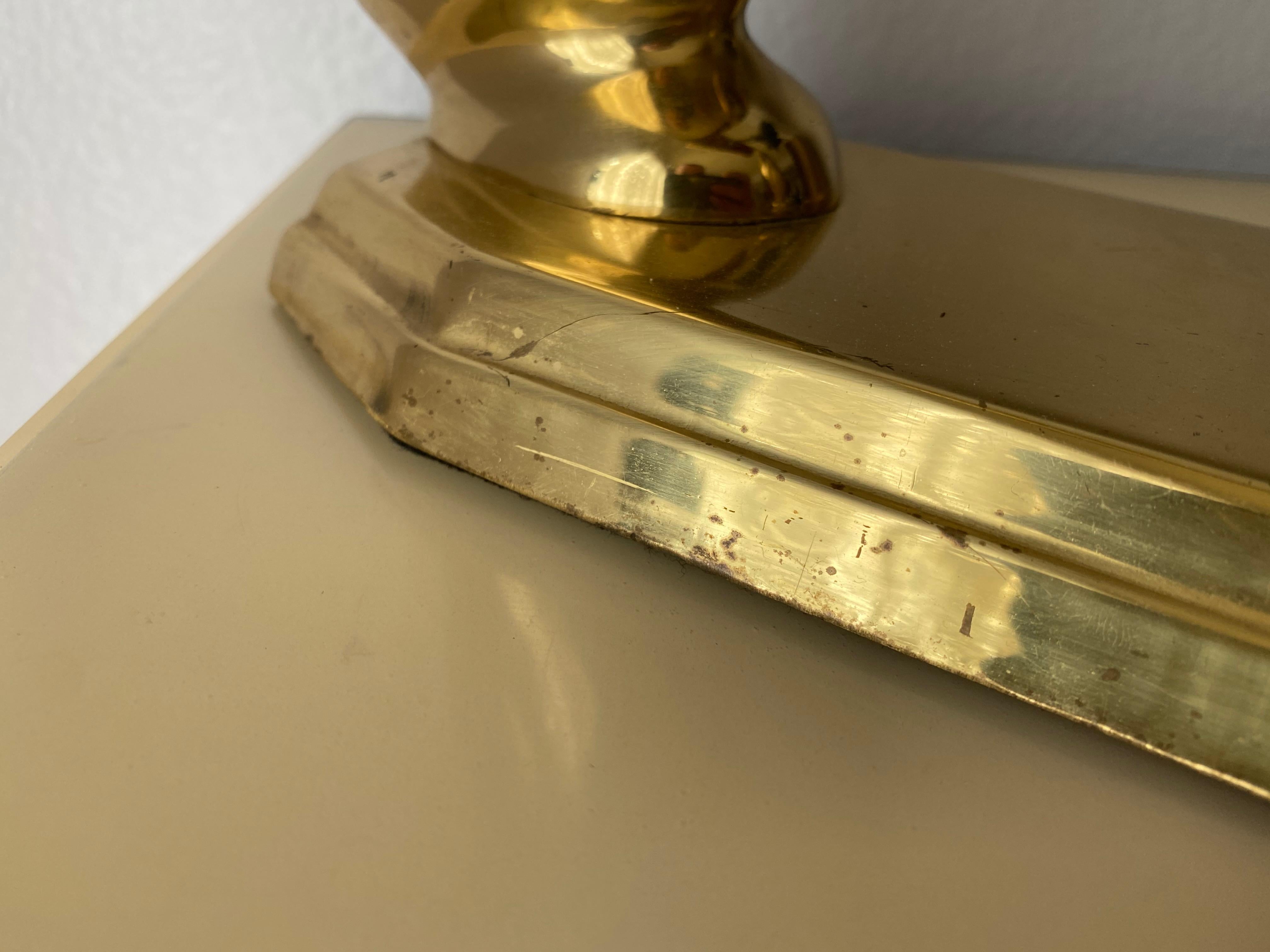 Brass Swan Motif Vanity Mirror 2