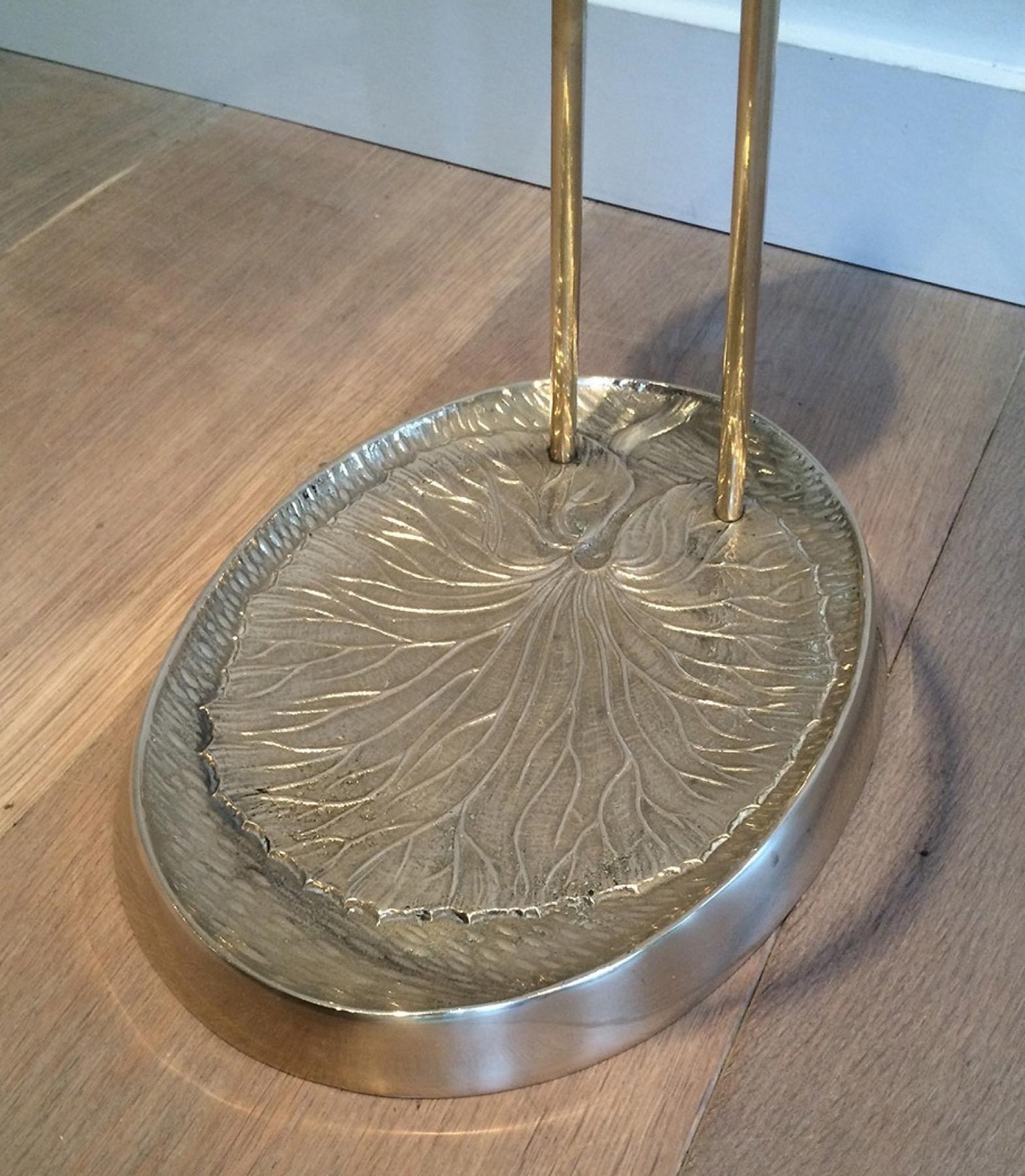 Late 20th Century Brass Swan Umbrella Stand Attributed to Maison Jansen For Sale