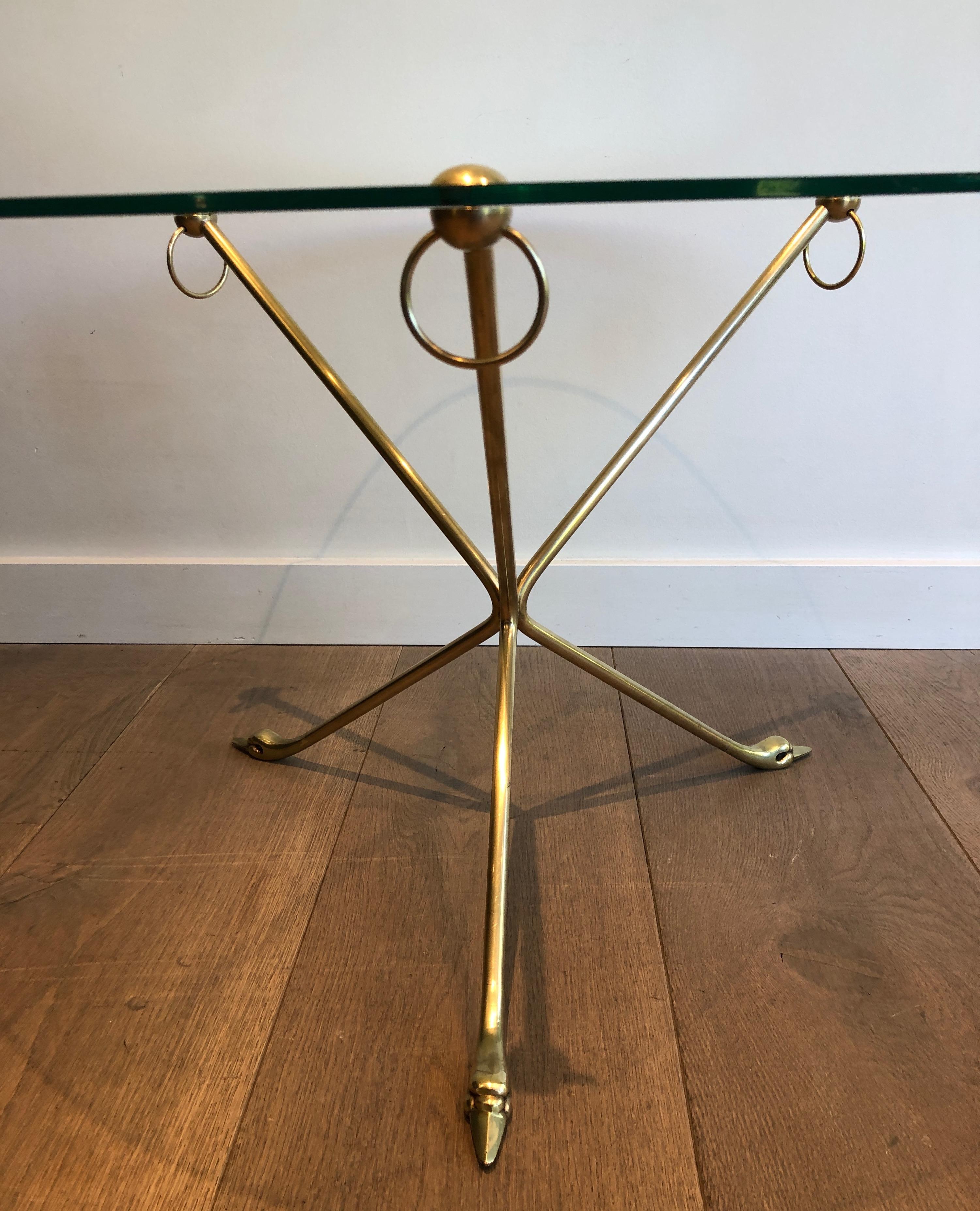Brass Swans Coffee Table by Maison Jansen 8