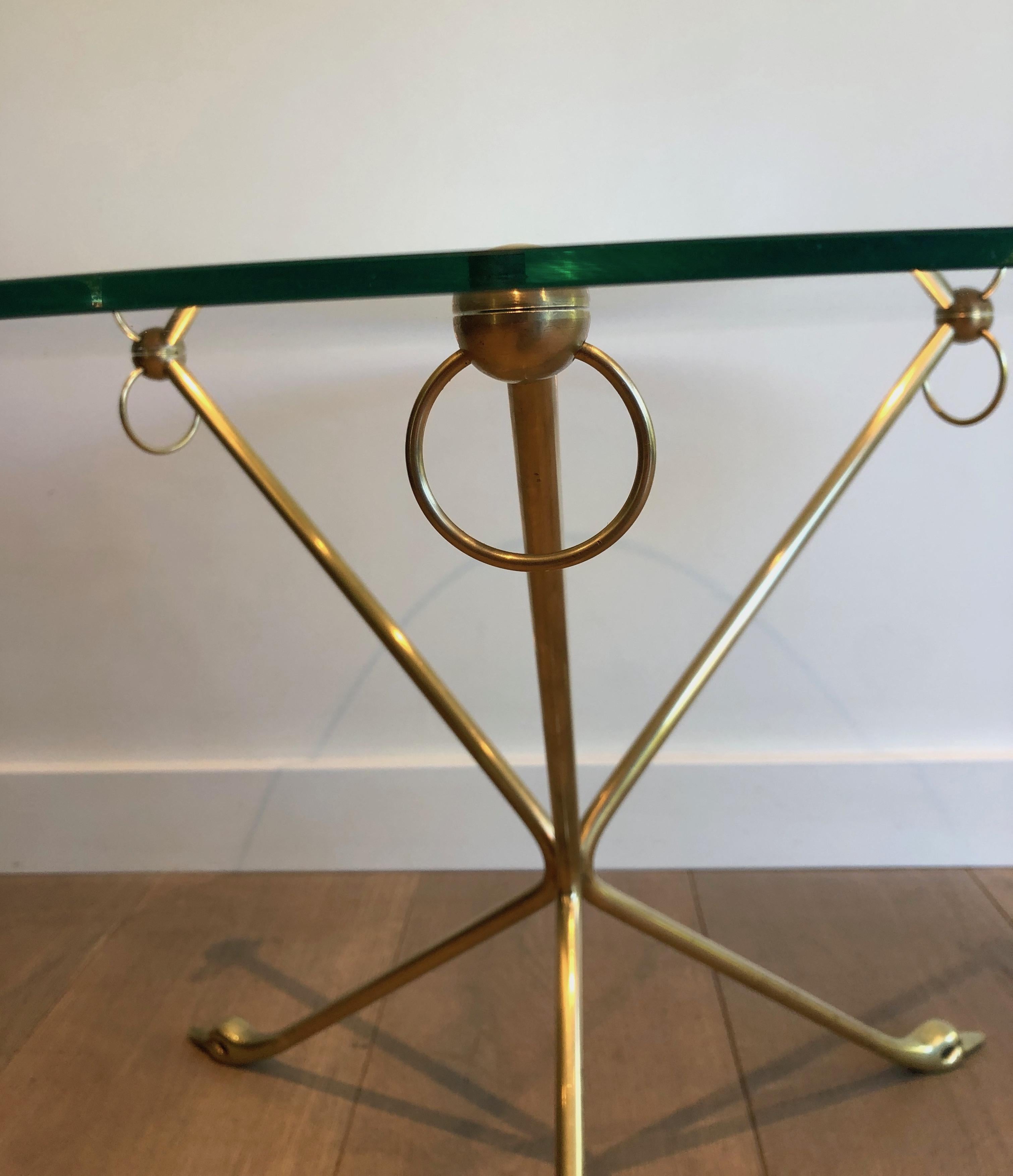 Brass Swans Coffee Table by Maison Jansen 9