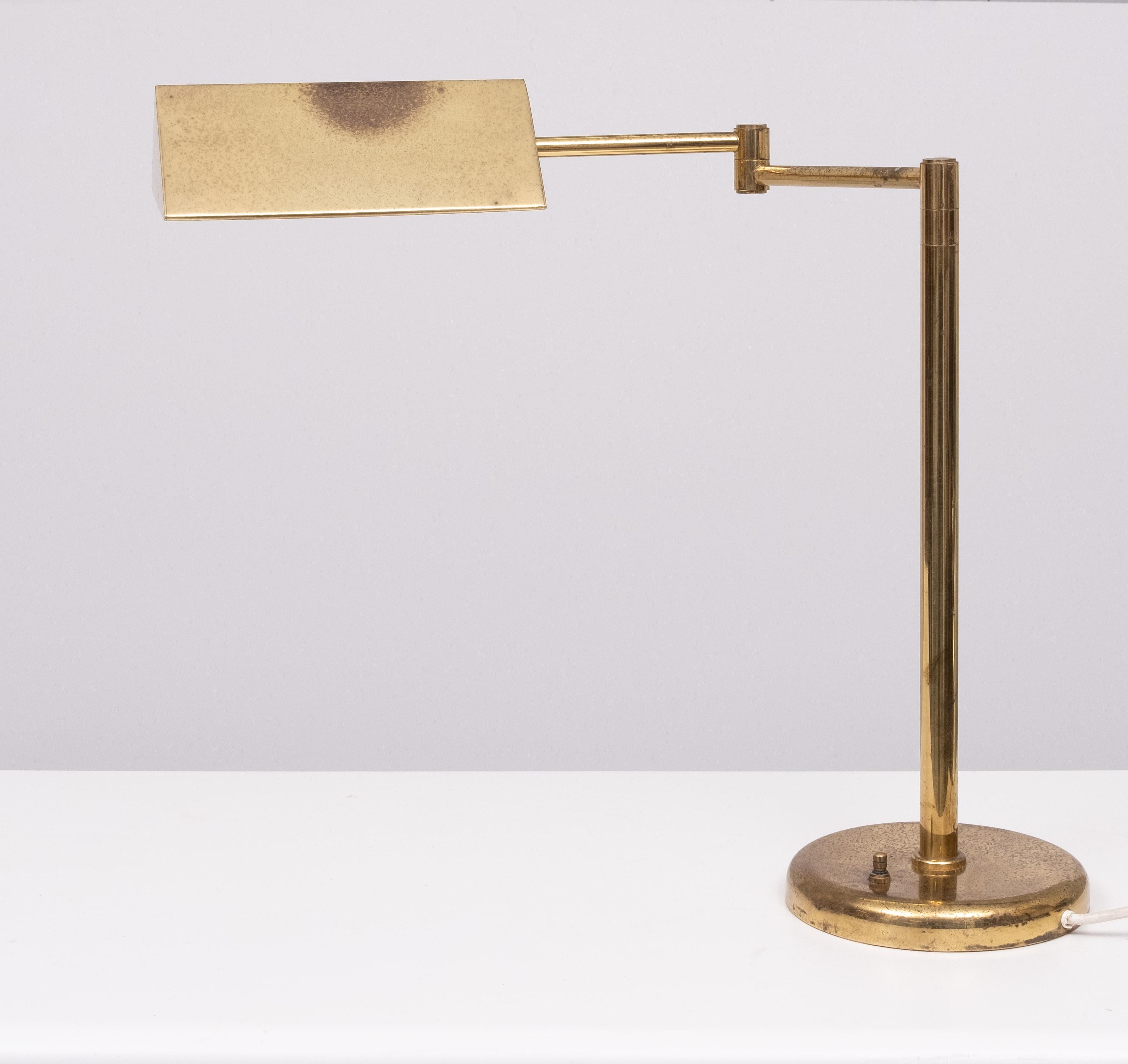 Late 20th Century Brass swing arm Desk lamp 1970s Germany  For Sale