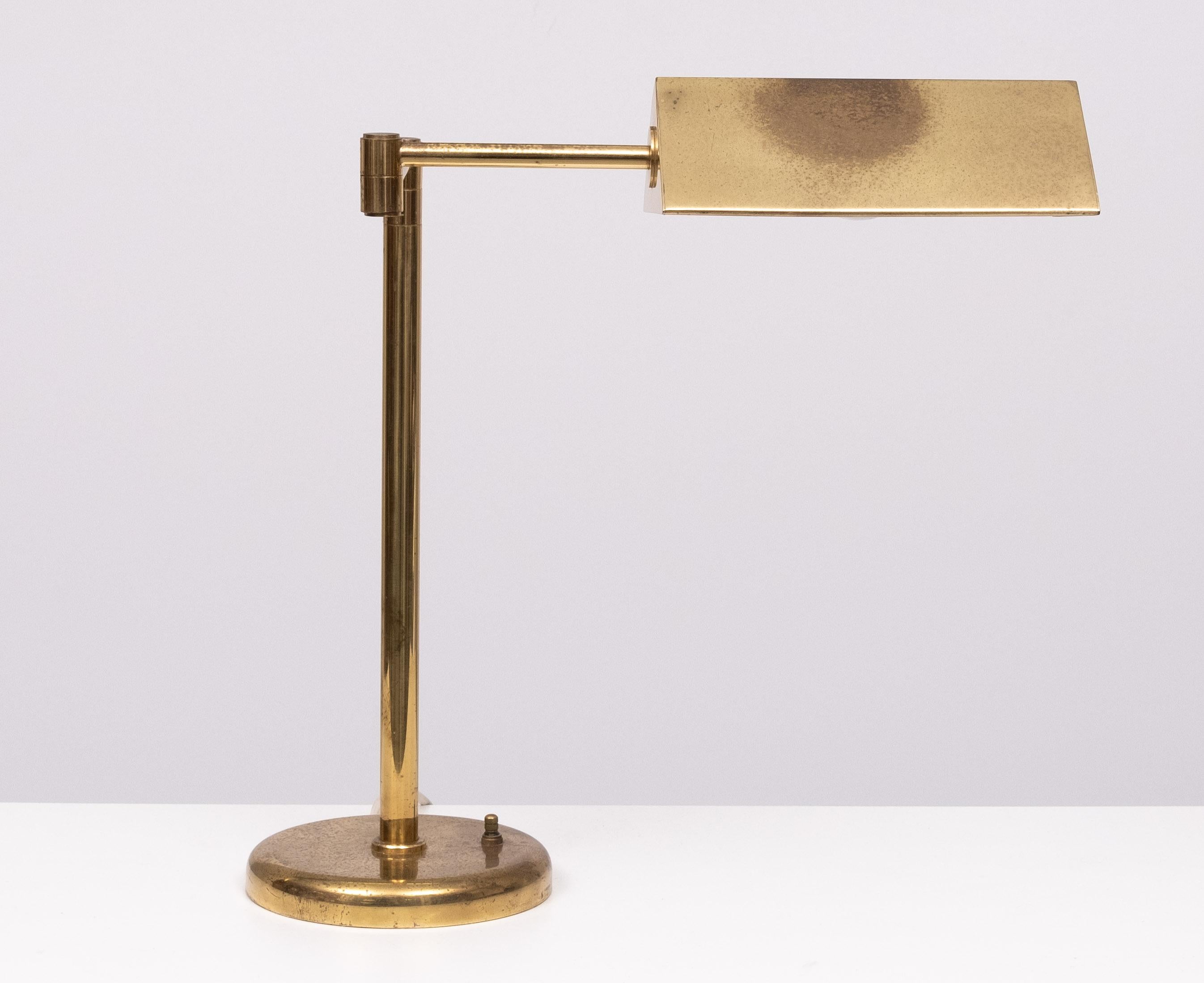 Brass swing arm Desk lamp 1970s Germany  For Sale 2