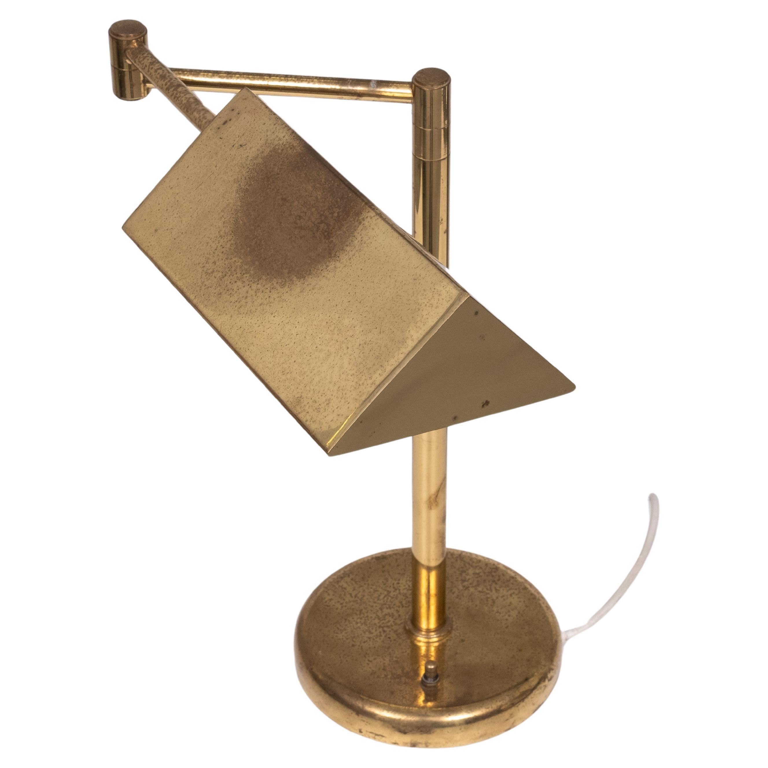 Brass swing arm Desk lamp 1970s Germany  For Sale