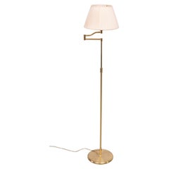 Vintage Brass swing arm floor lamp  1970s Germany 