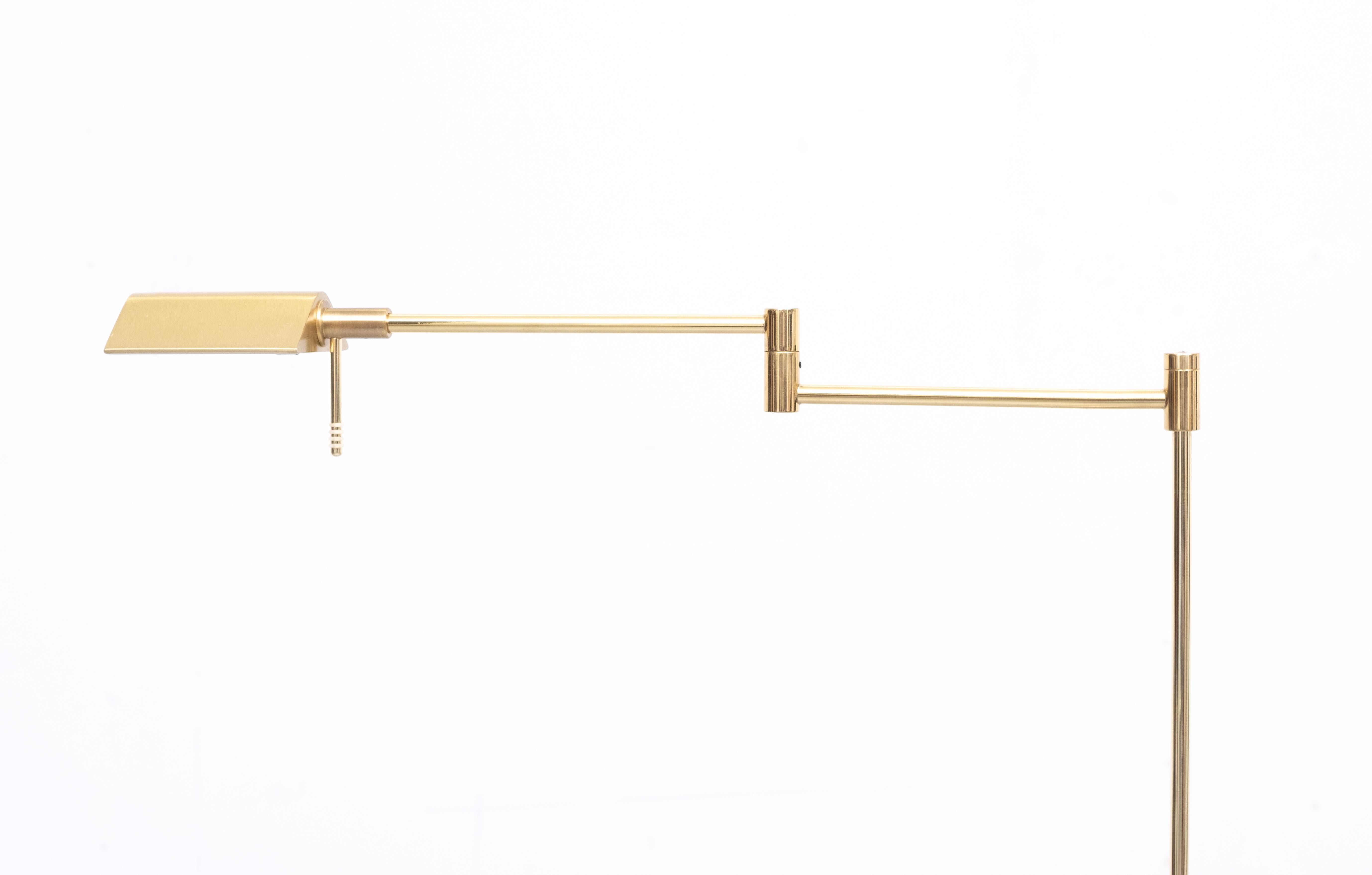 Modern Brass Swing Arm Floor Lamp Holtkoetter, Germany
